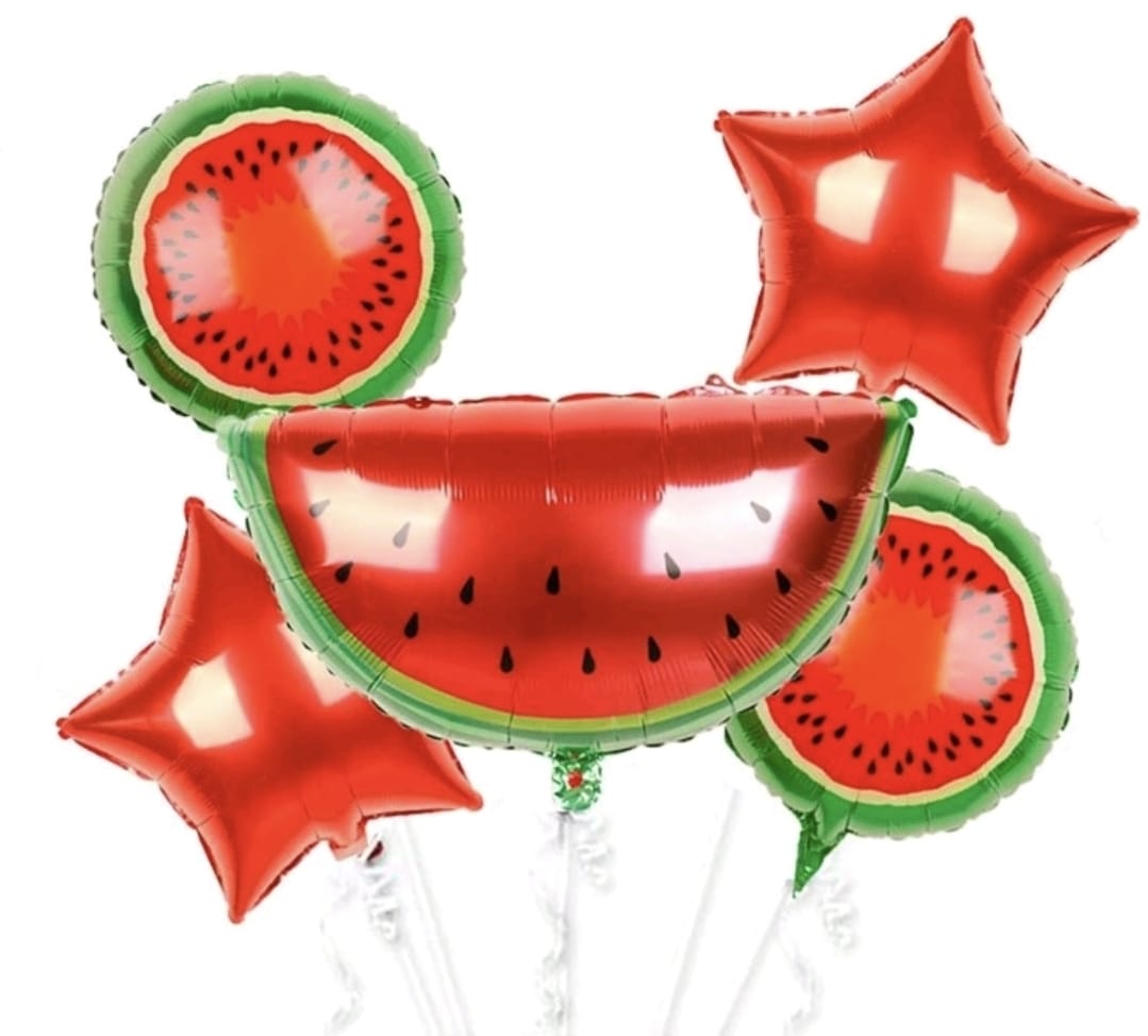 Watermelon themed foil balloon _5pcs