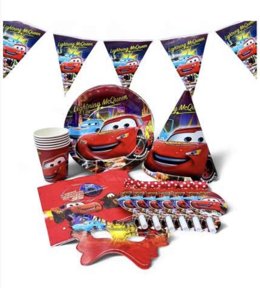 Mcqueen Party Set Tableware Serves 6