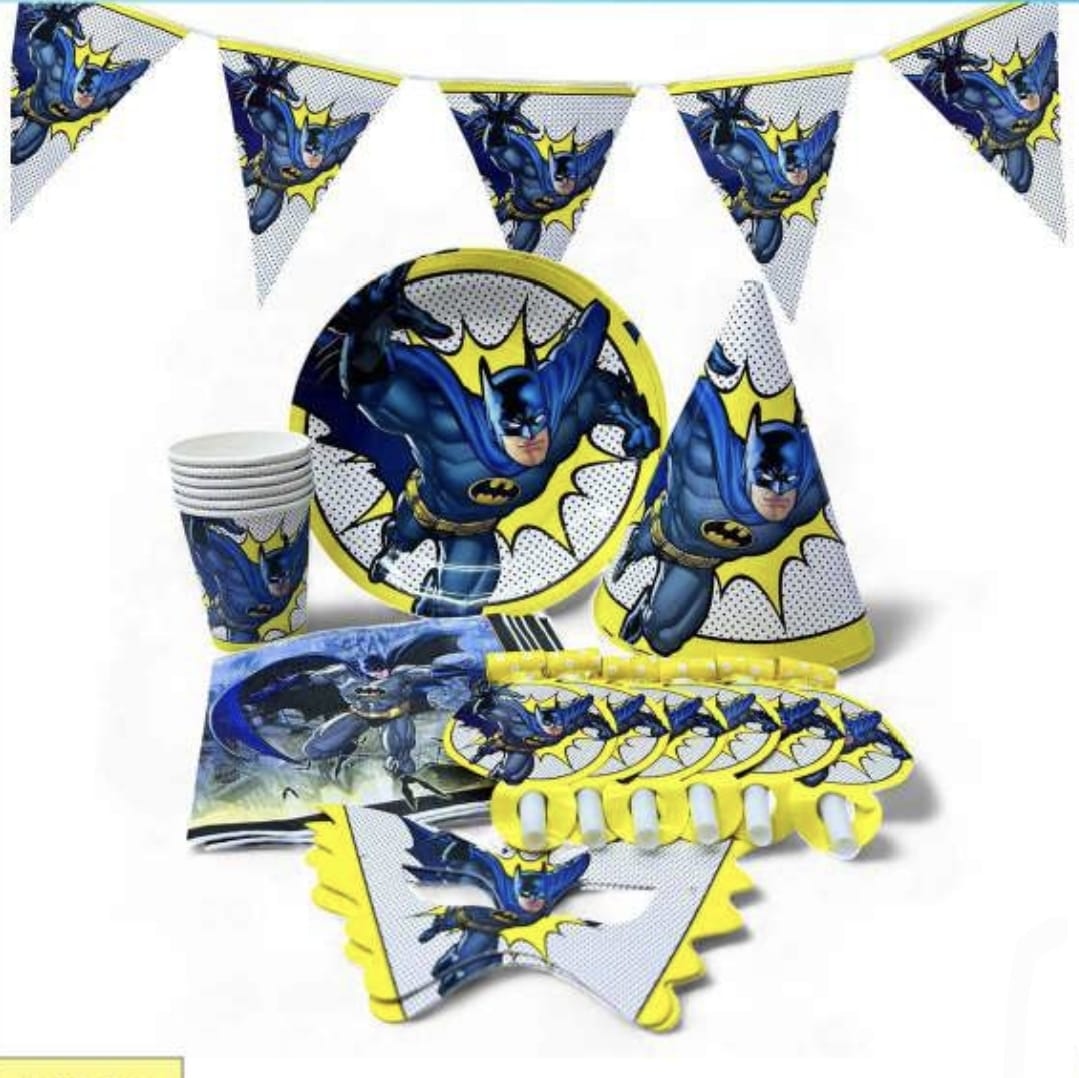 Batman Party Set Tableware Serves 6