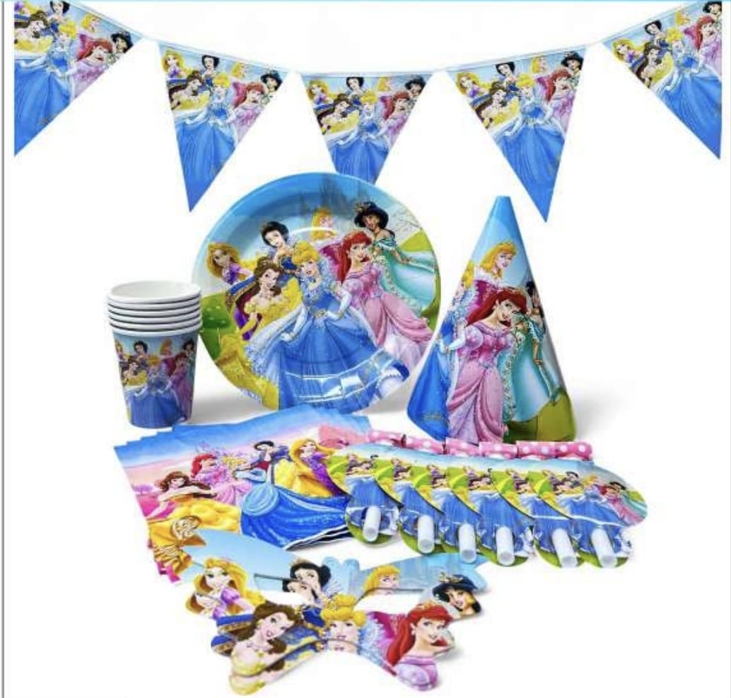 Princess Party Set Tableware Serves 6