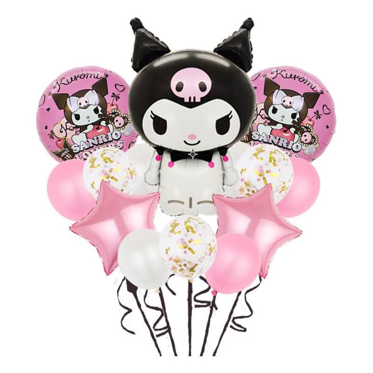 Kuromi pink helium balloons