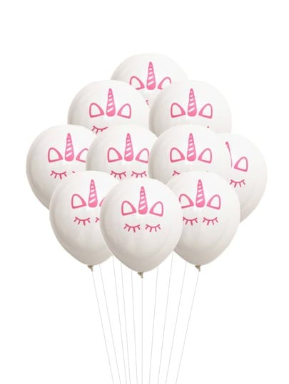 10 pcs Unicorn helium printed balloons