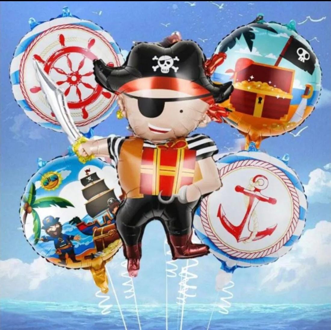 Pirate Helium Foil Balloon 5 Pcs