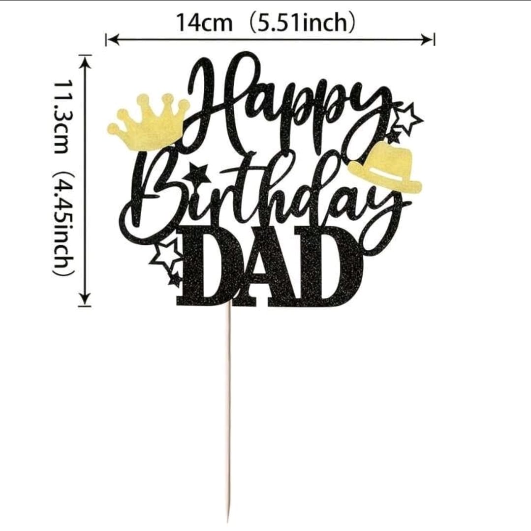Happy birthday dad cake topper