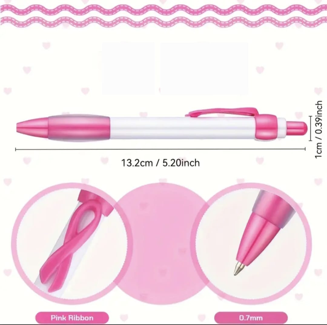 Breast cancer awareness pen - pack of 5