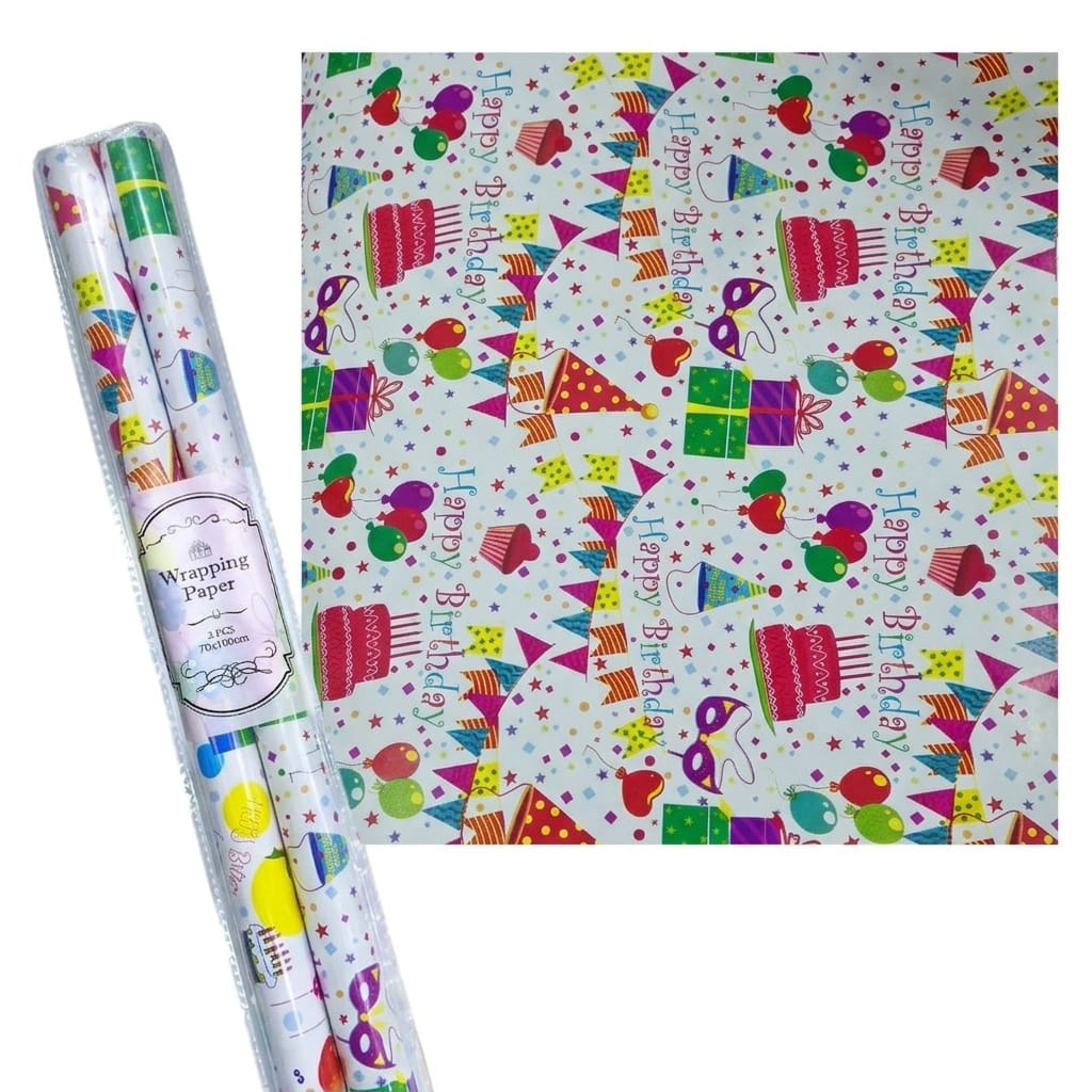 birthday Gift wrapping sheet - pack of 2