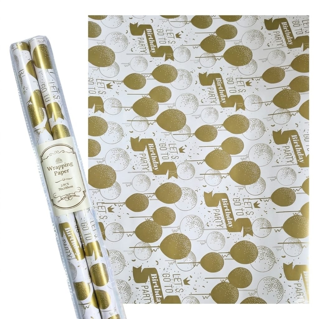 white gold Gift wrapping sheet - pack of 2