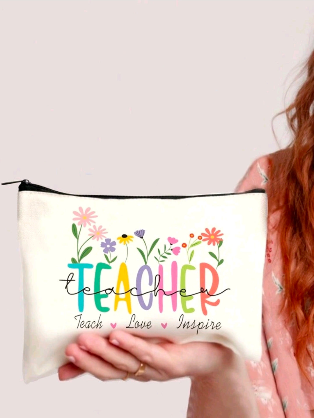 Teacher love inspire pouch for teacher appreciation week 1pc