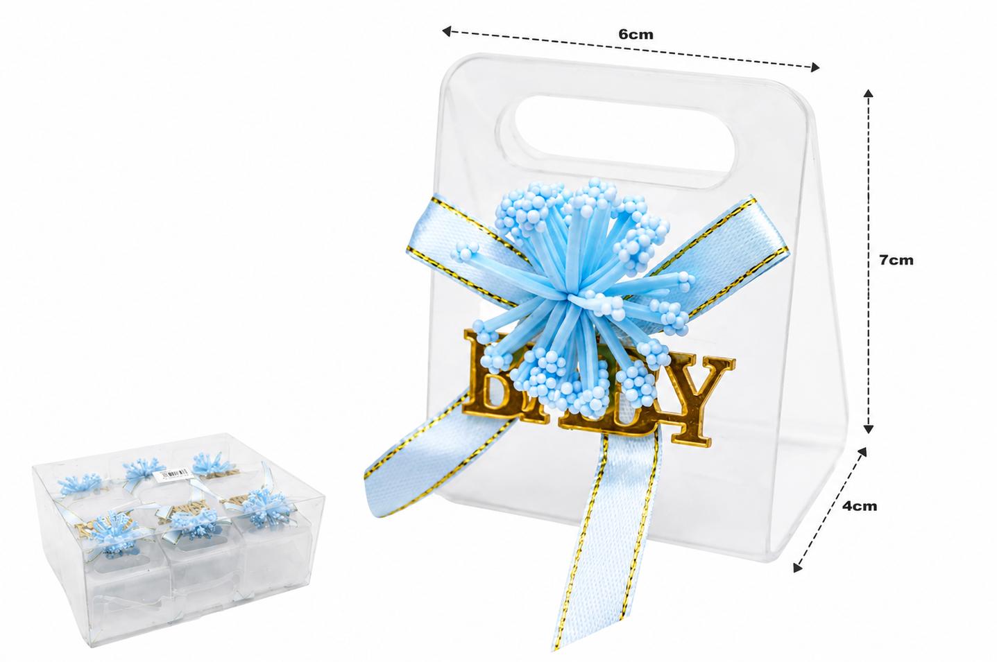 Acrylic it's a boy gift box , best for chocolate, perfume or dates giveaway Set of 12 pcs