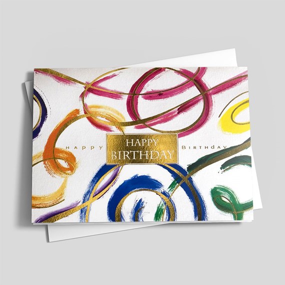 Birthday modern greeting card