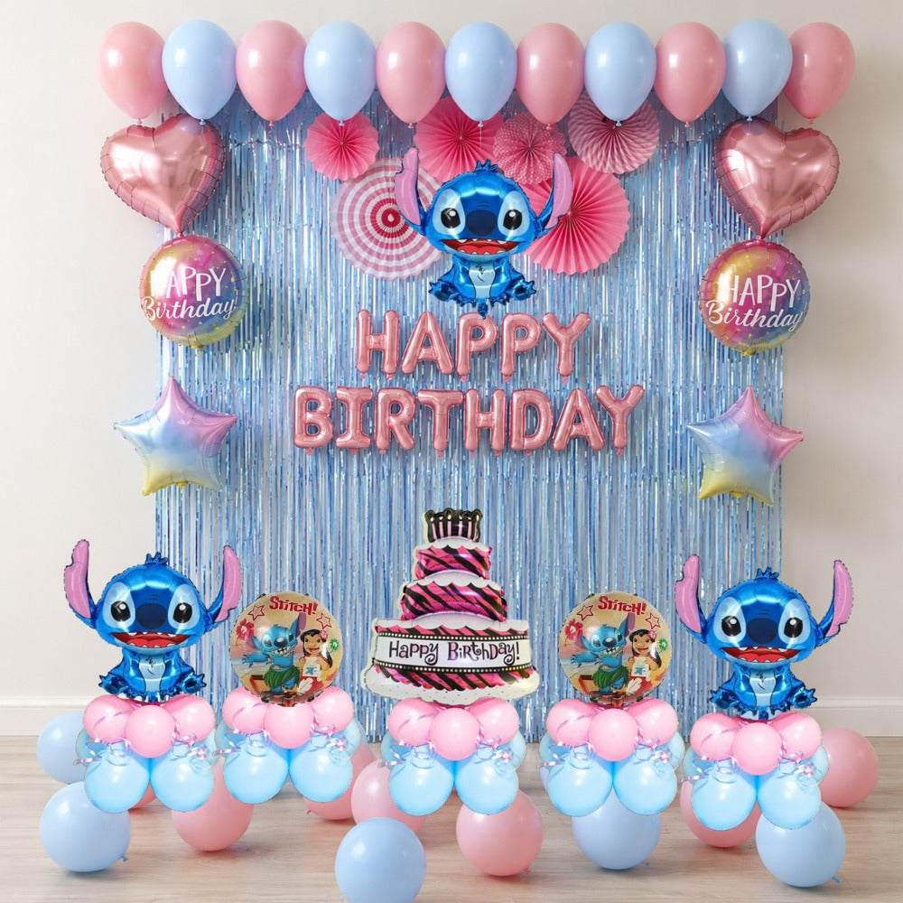 Blue Lilo Stitch Birthday Decoration