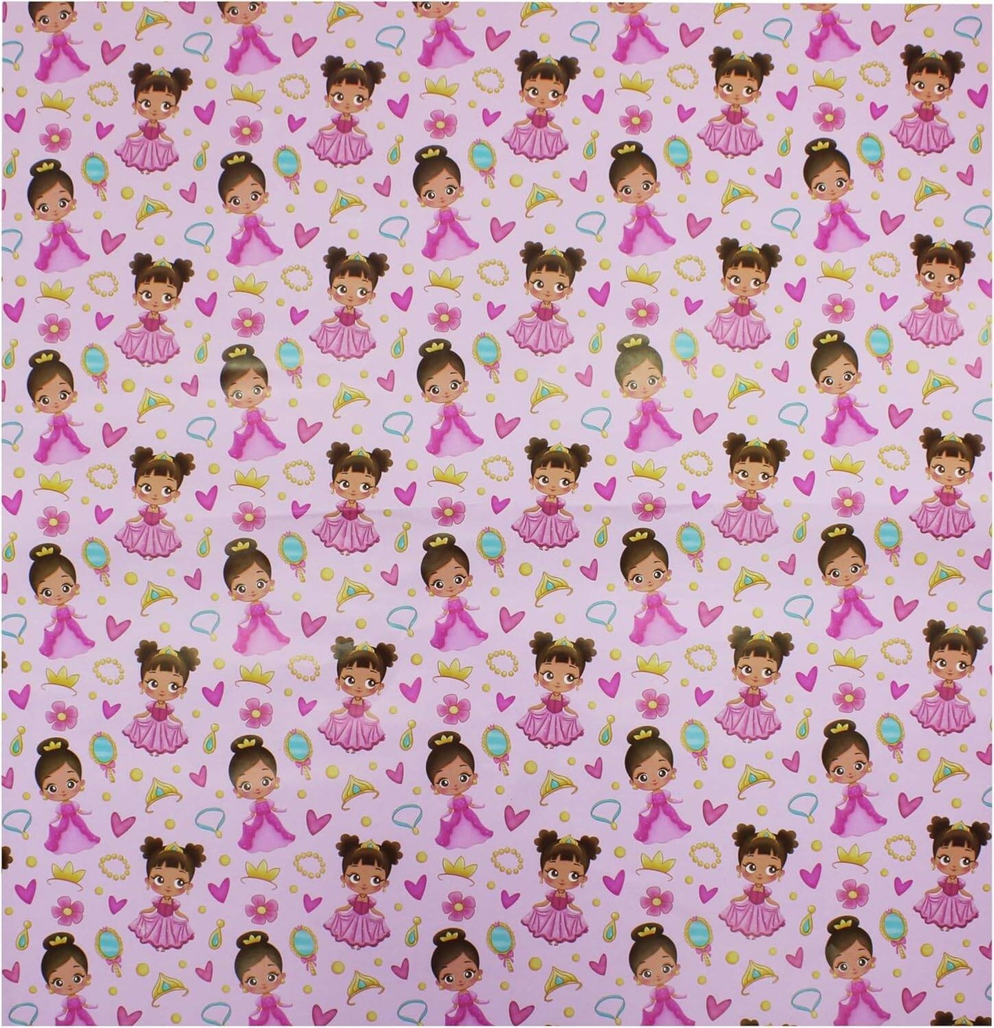 Pink princess doll Gift wrapping sheet 5pcs