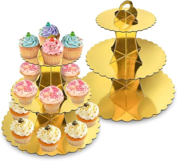 Gold cupcake stand