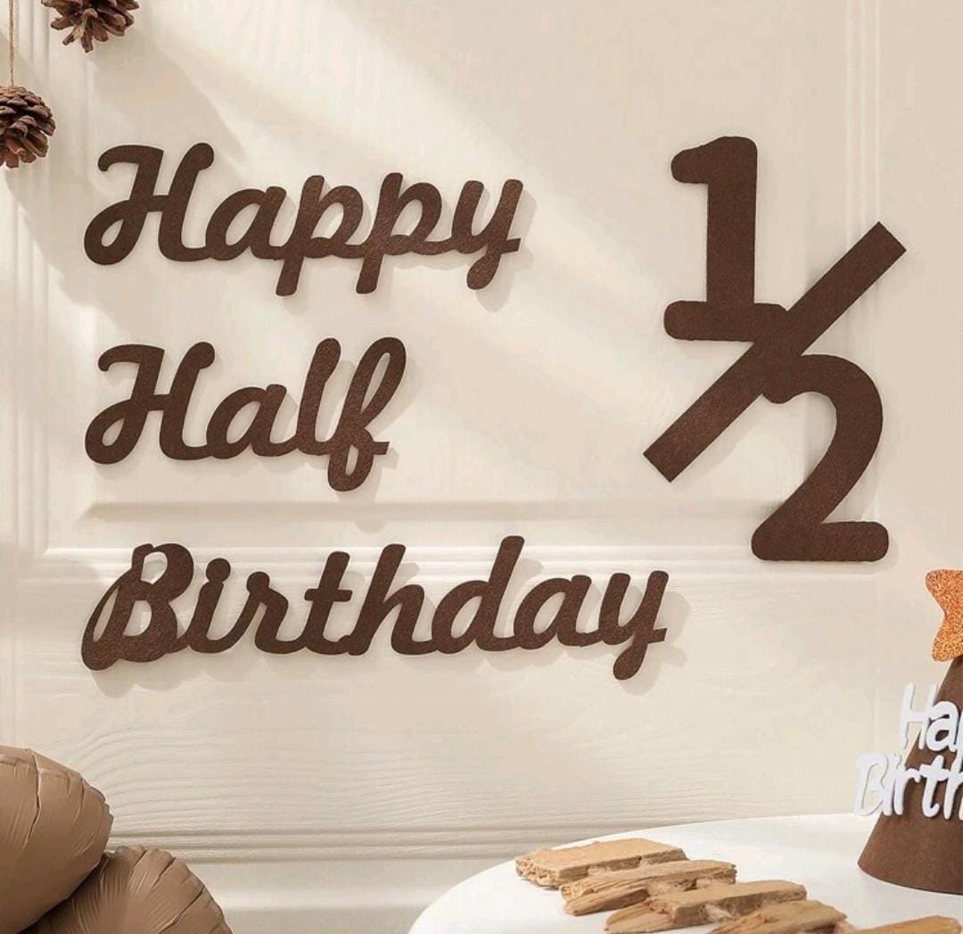 Happy half birthday banner