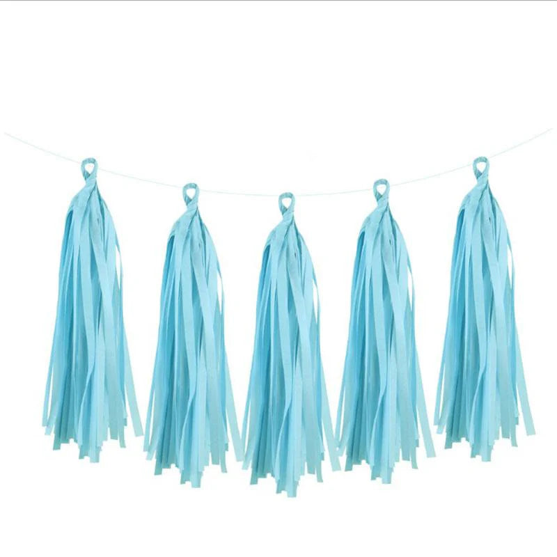 blue tassels pack of 5