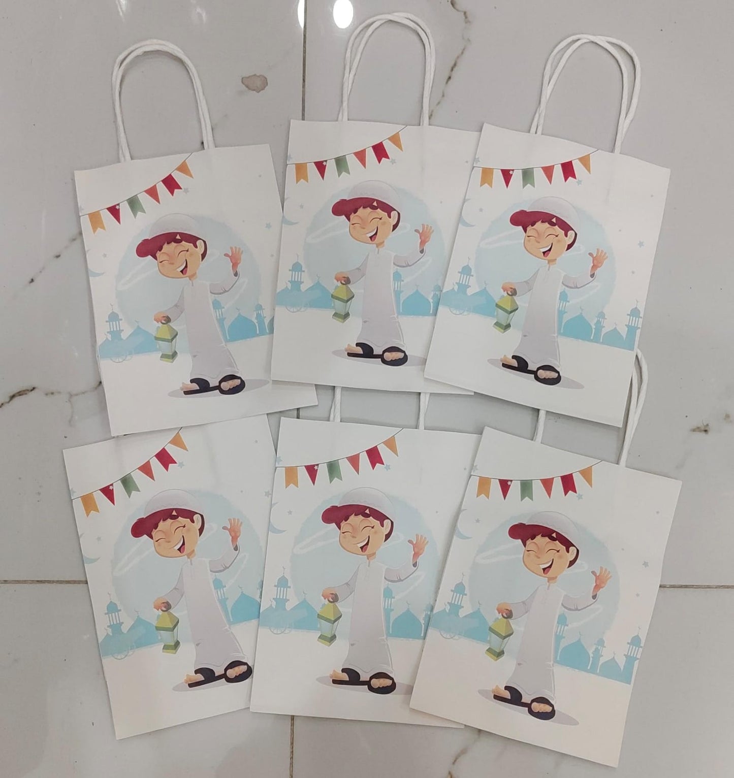 Eid ramadan kareem gift bags (pack of 6)