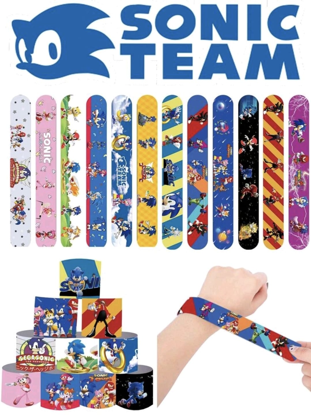Sonic theme slap watch assorted pack of 12