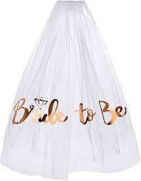 bride to be veil - rosegold