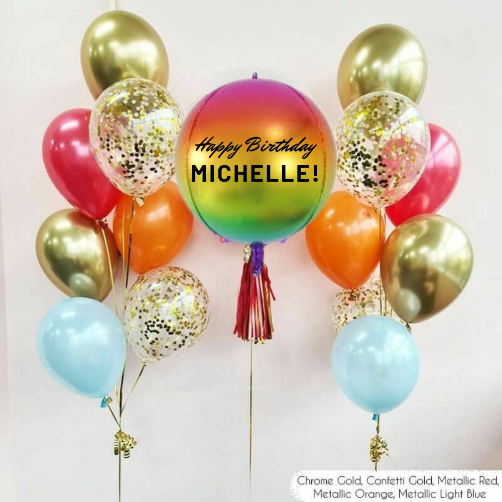 Rainbow helium bunch