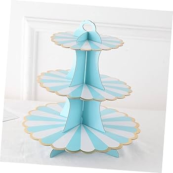 Blue white cup cake stand