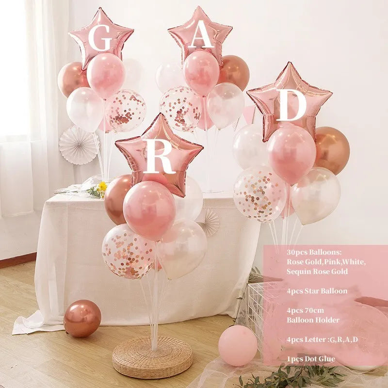 π Graduation Balloon Bouquet Set β "GRAD" Letter Design π