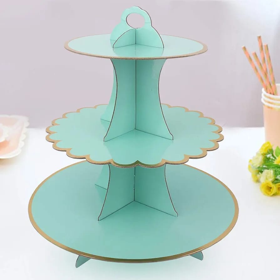Blue cupcake stand