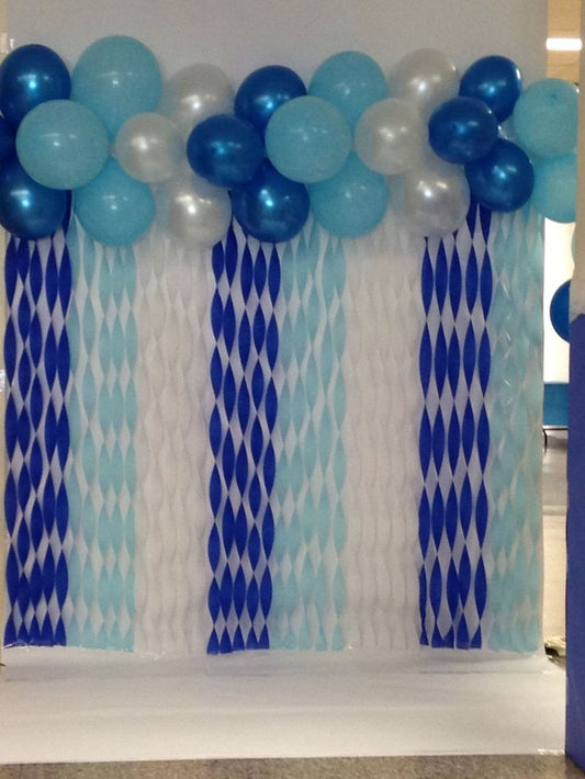 blue shade balloon decoration