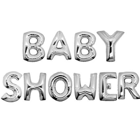 silver Baby Shower Banner