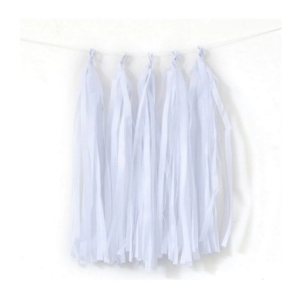 white tassels pack of 5