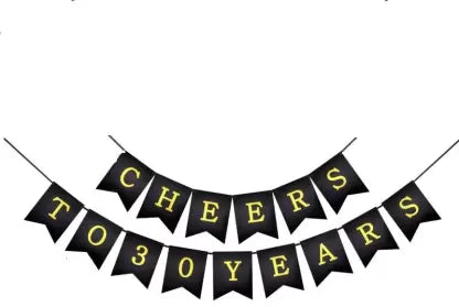 Cheers to 30 years Banner, 30th birthday