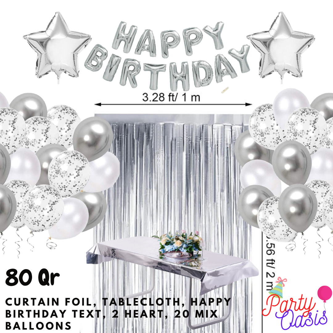 silver Birthday set