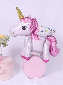 3D stand alone unicorn foil balloon