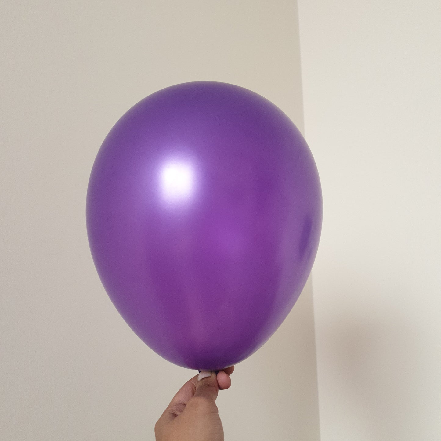 metallic purple latex balloon thick