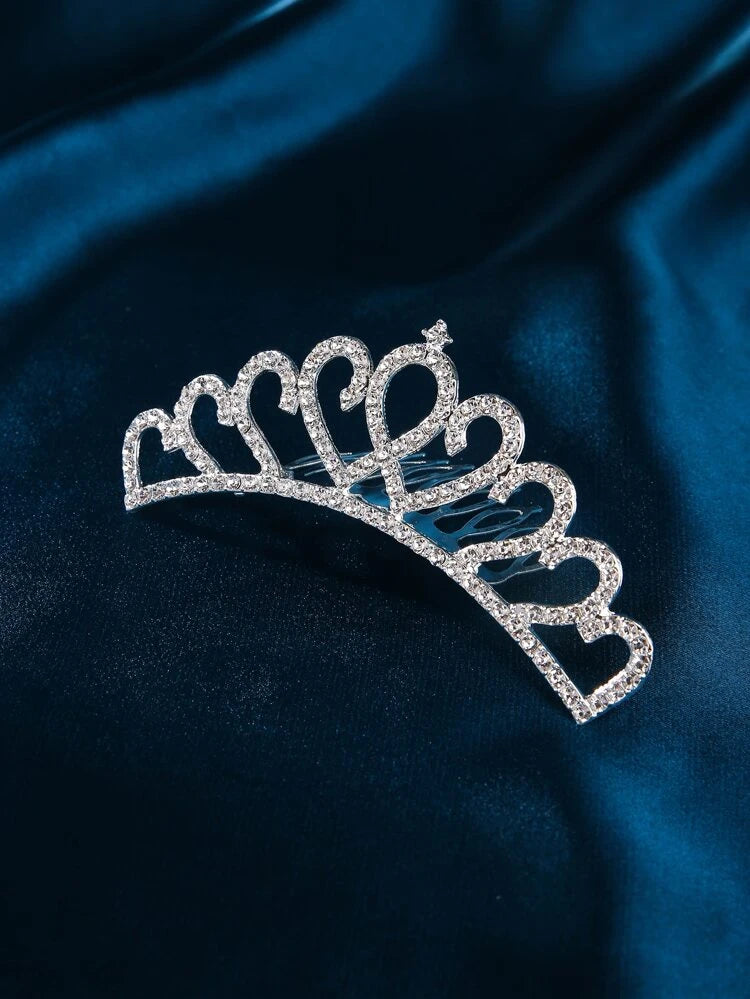 Rhinestone Crown Decor Hair Pin