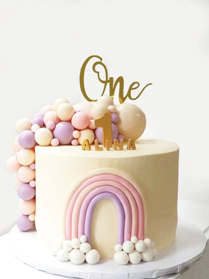 Cake topper first birthday one