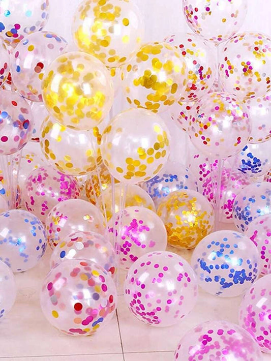 mix Confetti Rainbow glitter Balloons - pack of 10
