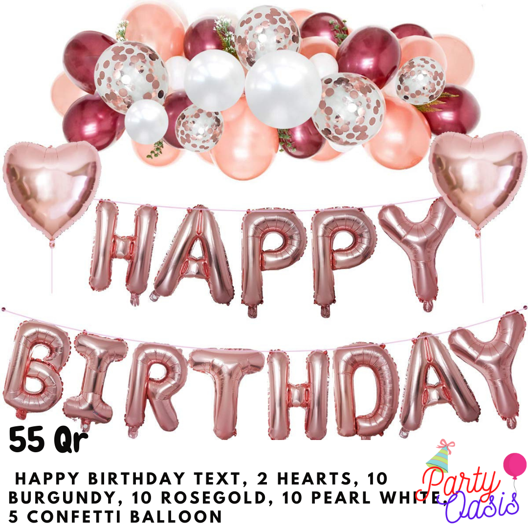 Birthday set - rosegold garland