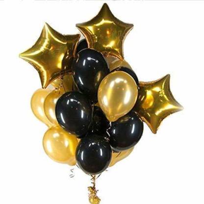 Pearl gold and black Balloons