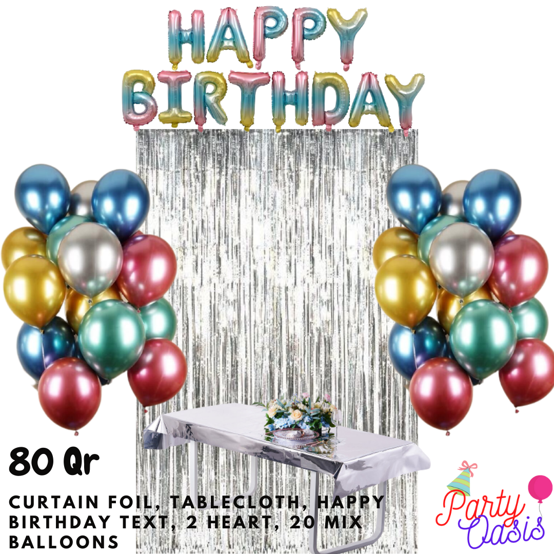 Rainbow birthday set