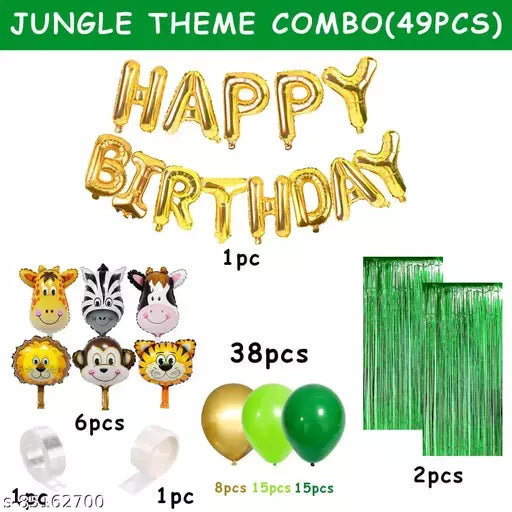 jungle Animal safari Theme Birthday Party Decorations Set