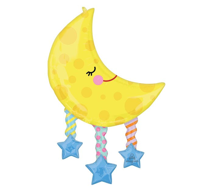 Moon star foil balloon