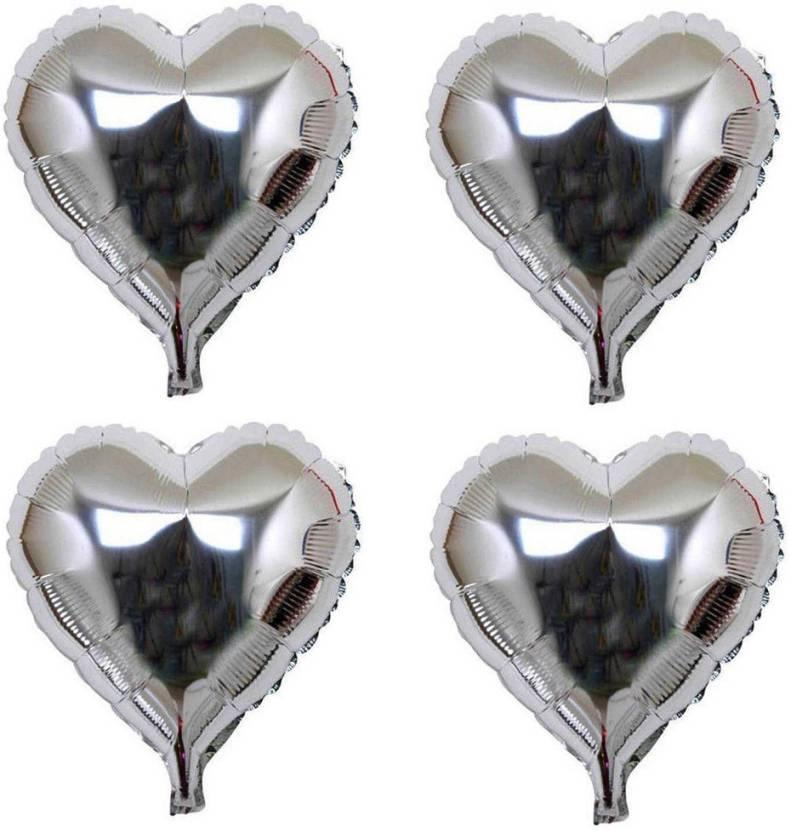 Heart Foil balloons - Silver