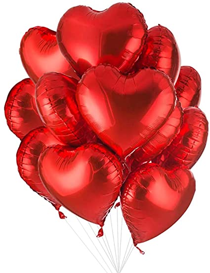 Heart Foil balloons - Red