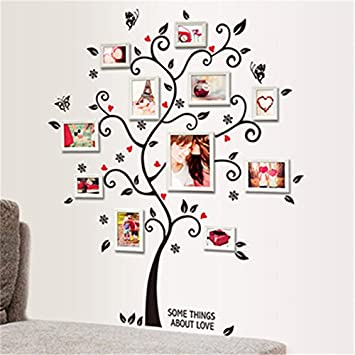 Tree  wall paper photo frame decoration