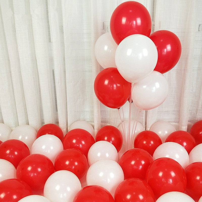Mix red white combo balloons