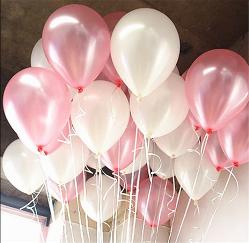 Mix combo pink white balloons