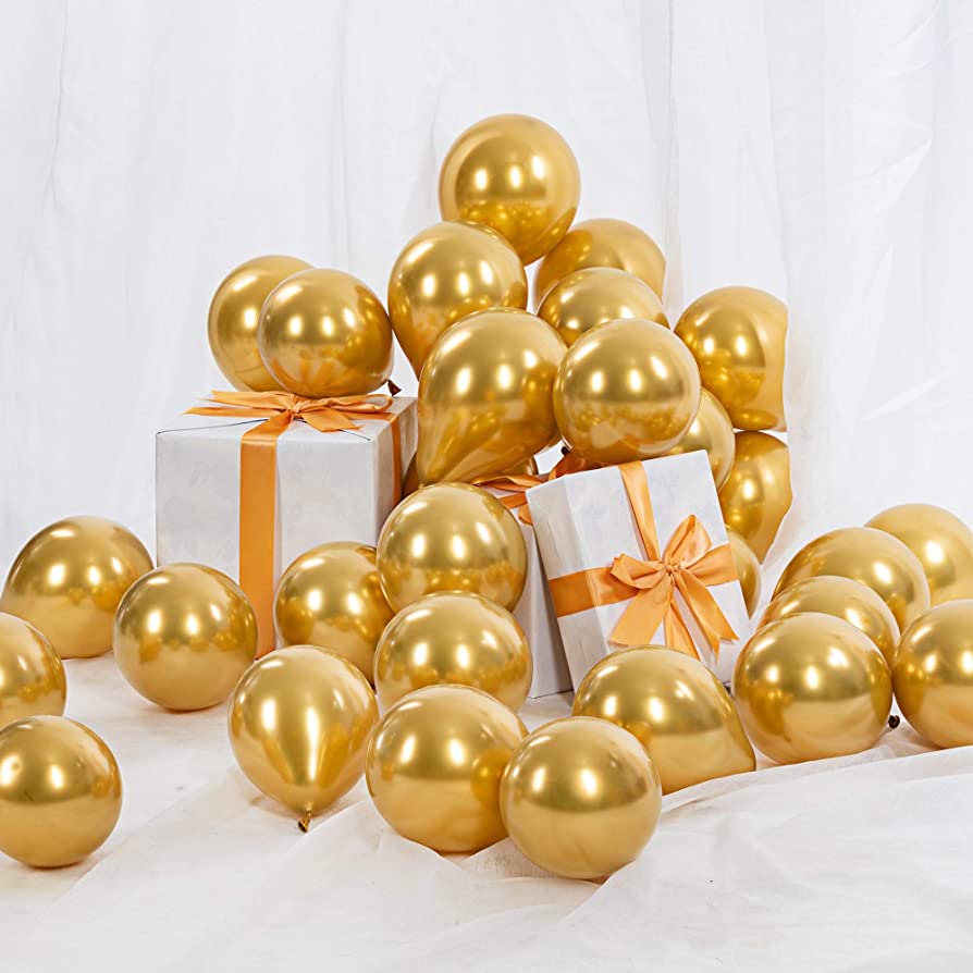 5 inch chrome gold balloon