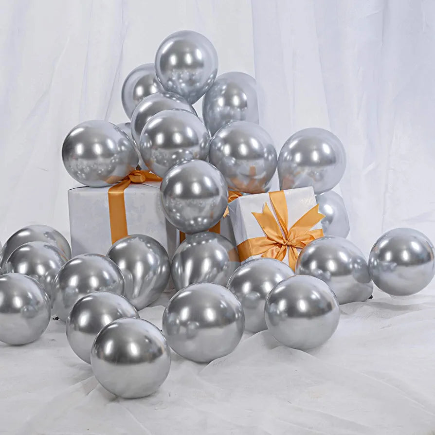 5 inch chrome silver balloon