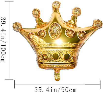 Big crown gold foil balloon