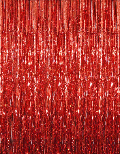 2*1M Backdrop Curtain foil  -RED